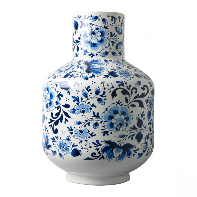 Heinen Delfts Blauw + Hoge bolvaas, bloem